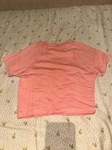 Coral Cropped T-Shirt