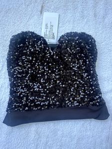 Sequinned Black Bodysuit