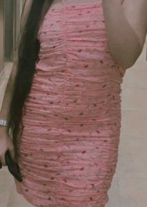Chic Floral Ruched Strapless Mini Dress