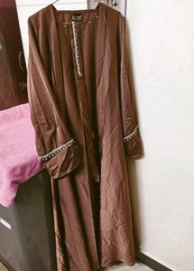 Elegant Brown Abaya with Embellishments