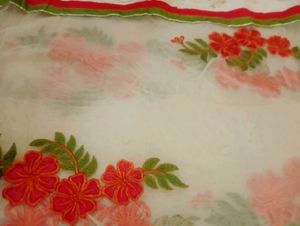 Handloom Chanderi Embroidery Net Dupatta