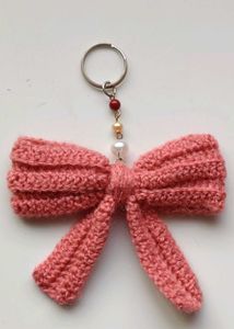 Crochet Bow Keychain