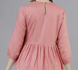 Elegant Pink top with Intricate Detailing