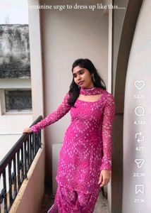 sale 🥳🥳Pink Printed Kurta Set