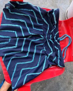 Stylish Navy Swimsuit with Blue Pattern