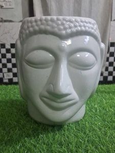 Buddha Head Ceramic Planter