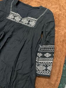 Embroidered Bohemian Tunic Top 🦋