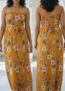 Mustered Floral Gown