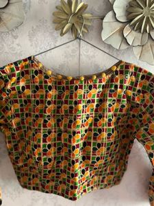 Vibrant Geometric Print Blouse