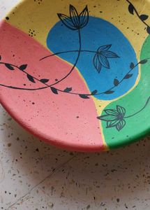 Hand-Painted Decorative pottery Plate