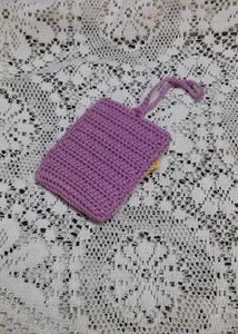 Handmade Crocheted Photo Card Holder