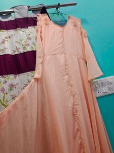 Elegant Peach Ethnic Gown | XL size