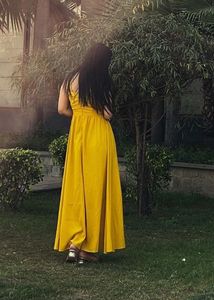 Elegant Yellow Maxi Dress