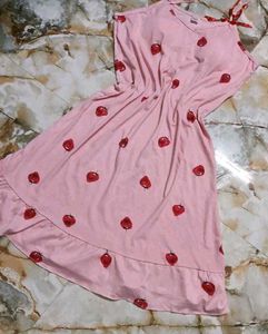 🍓Pink Strawberry Print Nightgown🍓