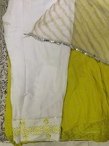 Bright Lime green Embellished Kurta