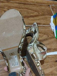 San Lee Beaded Heeled Slides