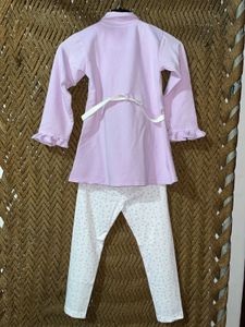 Lavender Dress with Floral bottom