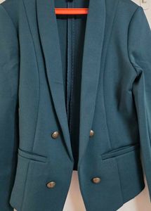 Forest Green Double-Breasted Blazer