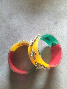 Vibrant Multi-Color Embellished Bangles