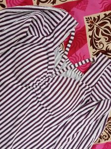 Chic Striped Square Neck Top