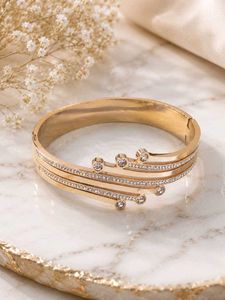 Chic Anti turnish Bangle with Crystals