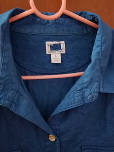 Classic Blue Button-Up Shirt