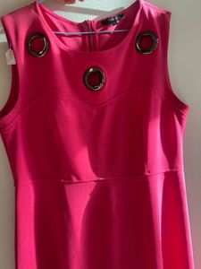 Hot Pink Dress with Ring Detail