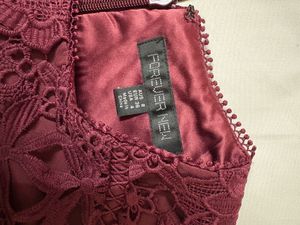 Burgundy Lace Dress