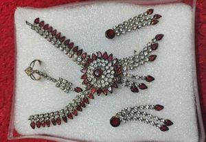 Stunning Ruby & Crystal Jewellery Set