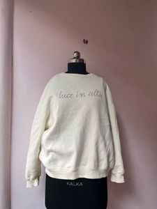 Cream 'luce in altis' Sweatshirt