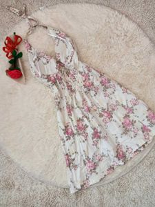 Floral Halter Neck Maxi Dress