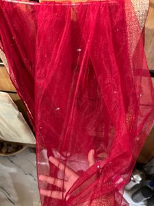 Elegant Gold Embroidered Lehenga Skirt