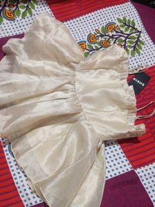 Cream Textured Sheer top 💖