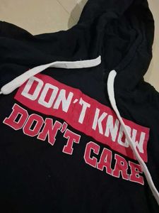 Black "Don't Know, Don't Care" Hoodie
