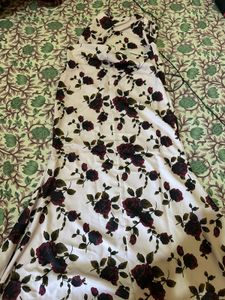 Elegant Floral Print Fishtail Maxi Dress