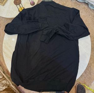 VEIRDO Black Zip-Up Bomber Jacket