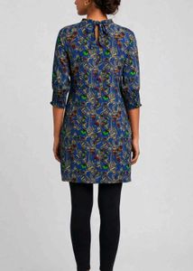 Blue Printed Tunic Top
