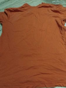 Men's Orange V-Neck T-Shirt