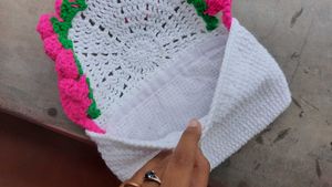 Handmade Crochet  Bag with Flowers