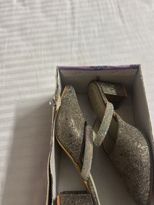 Sparkly Wedge Heels with Straps