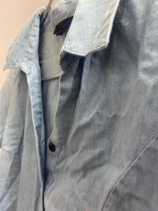 Light Wash Denim Button-Up Dress