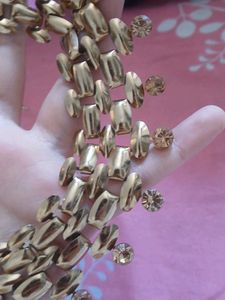 Turkish Gold Tone Statement Necklace