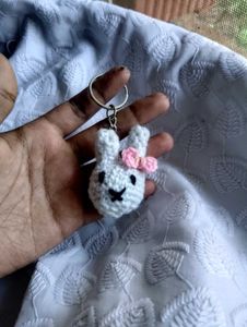 Handmade Crochet Bunny Keychain