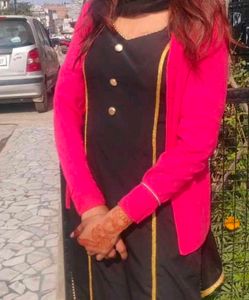 Black & golden detailing kurta pant dupatta set