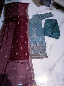 Full embroidery work 3 psc pakistani set