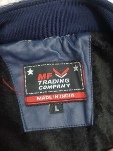 Stylish Blue Leather Jacket