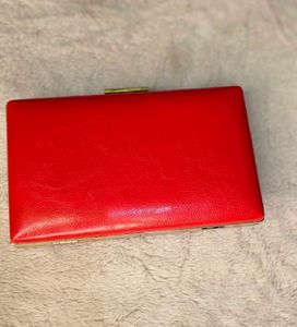 Red Floral Clutch