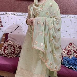 Mint Green Embroidered Salwar Kameez
