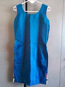 Teal Kurta Set with Red Dupatta