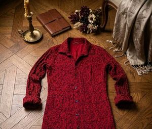 Elegant Red Button-Up Maxi Dress🥰✨